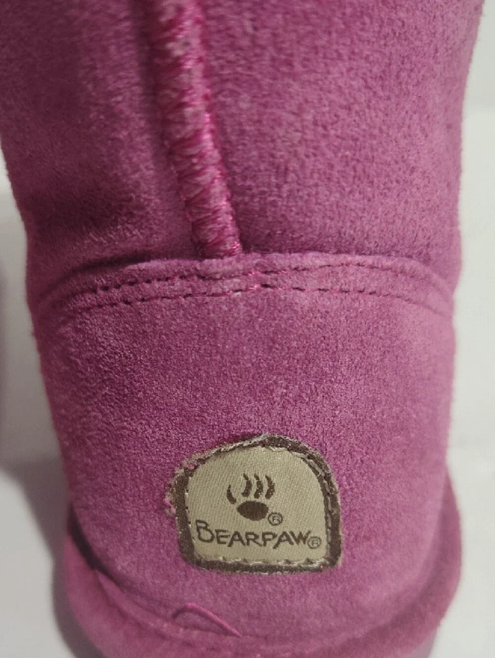 Bear Paws Girl's Pink Suede Shearling-Lined Winter Boots - Berry Size 4